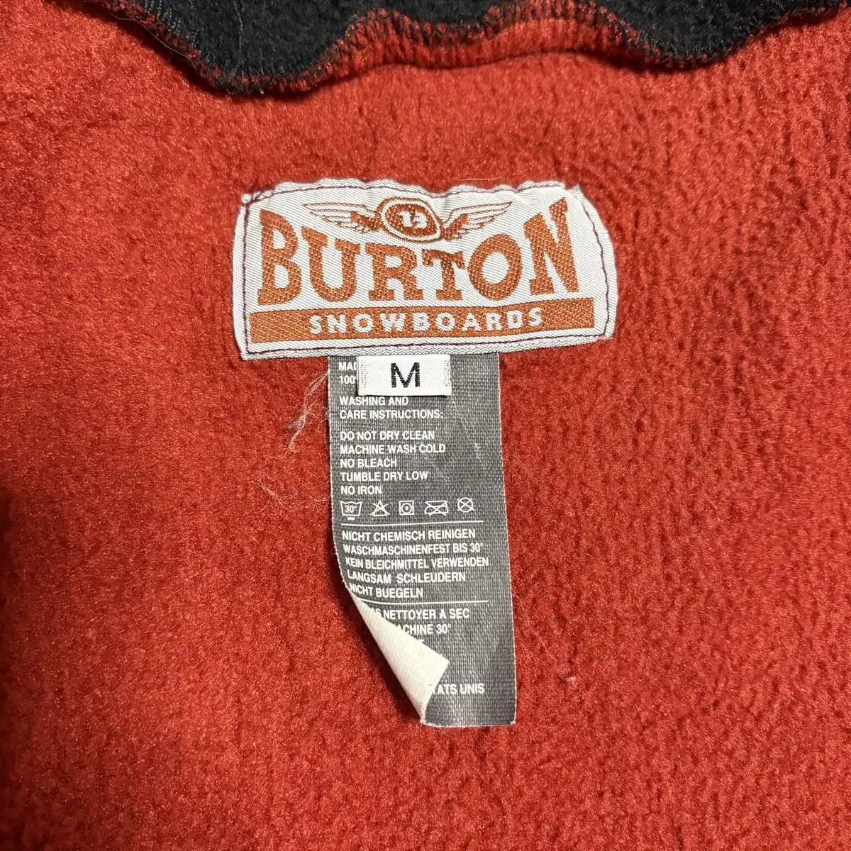 정품 burton 버튼 스노우보드 배색 후리스 후드집업 폴라텍 자켓