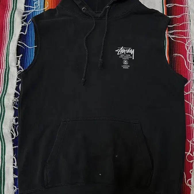 00s Stussy sleeveless Hoodie