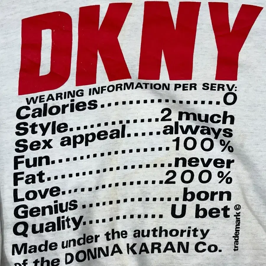 90s DKNY 스웻셔츠