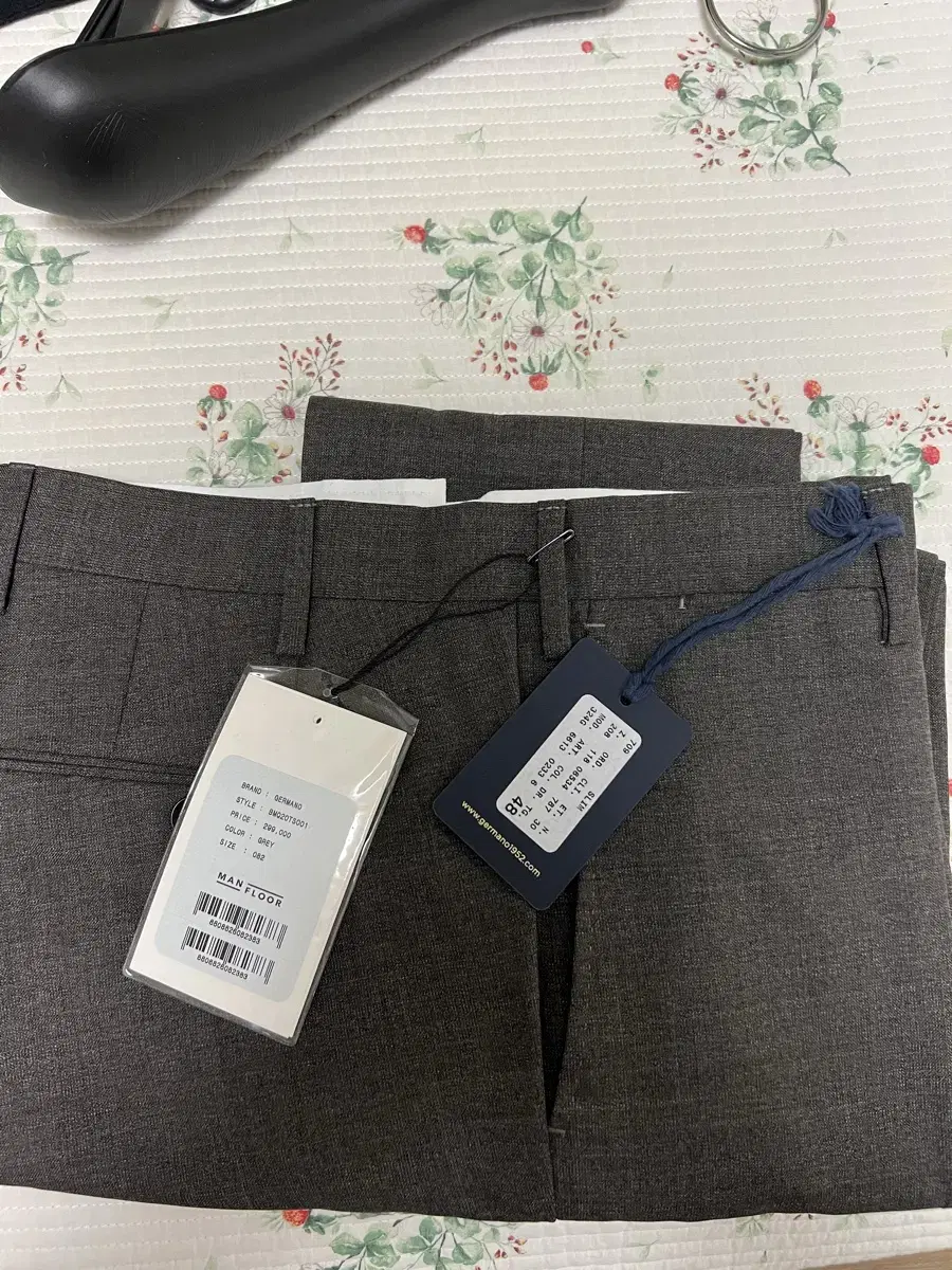 Germano Grey Wool100 Slim Pants Trousers 48(82)