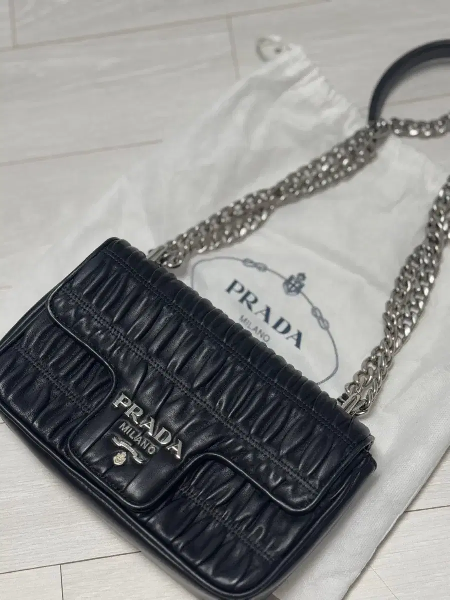 Prada Goffre Nappa Chain Bag