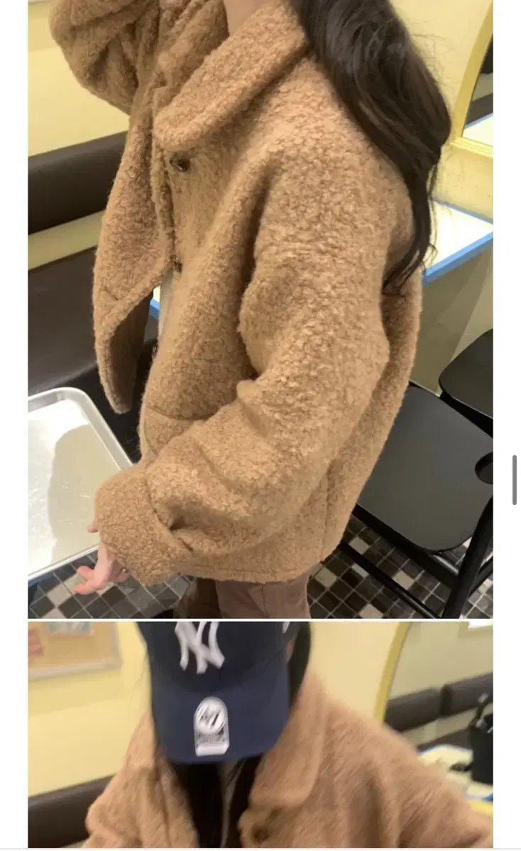 움드 마켓 terry bear half coat