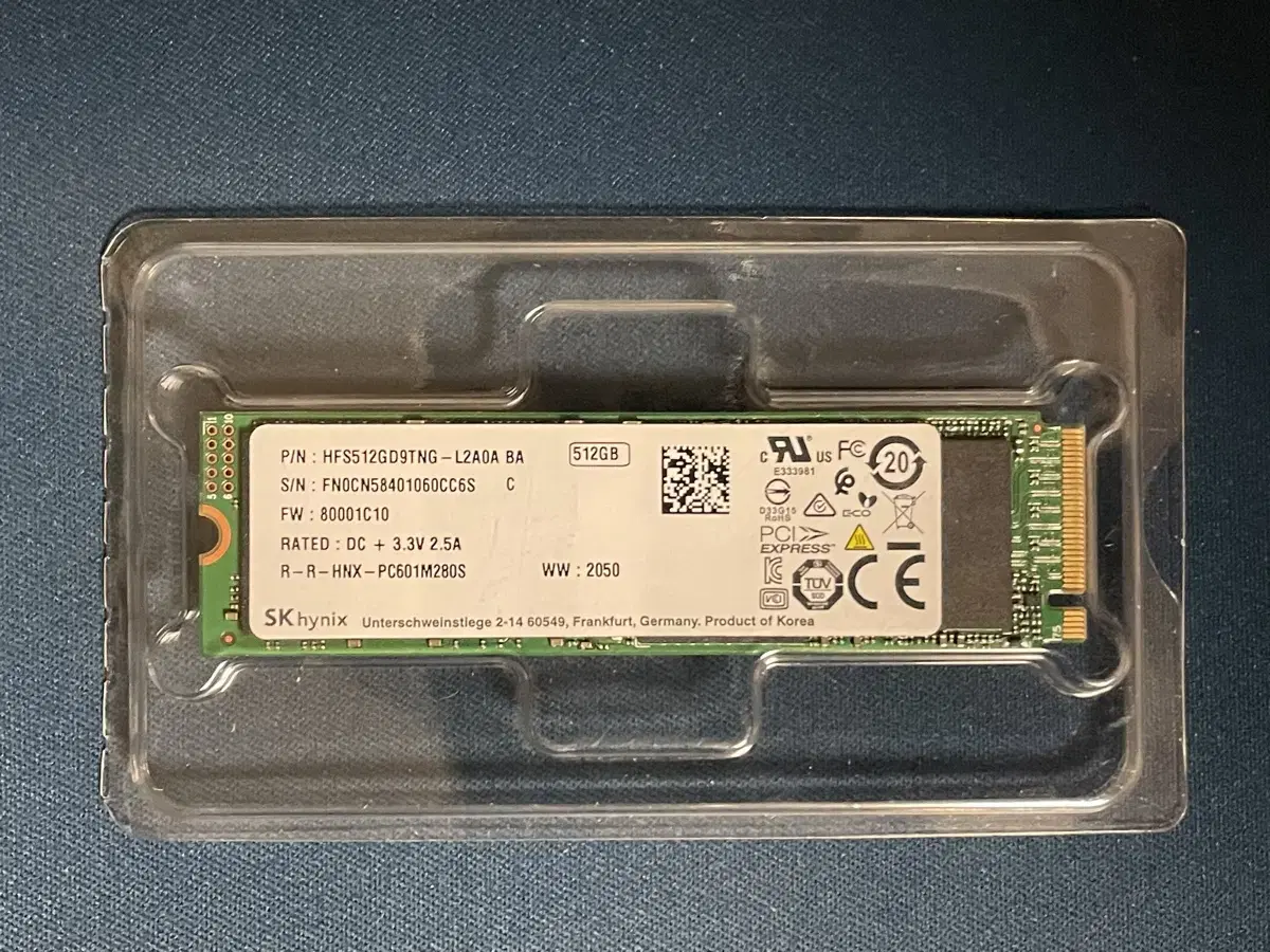 [새상품] SK하이닉스 SSD NVMe 512GB