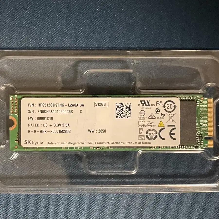 [새상품] SK하이닉스 SSD NVMe 512GB