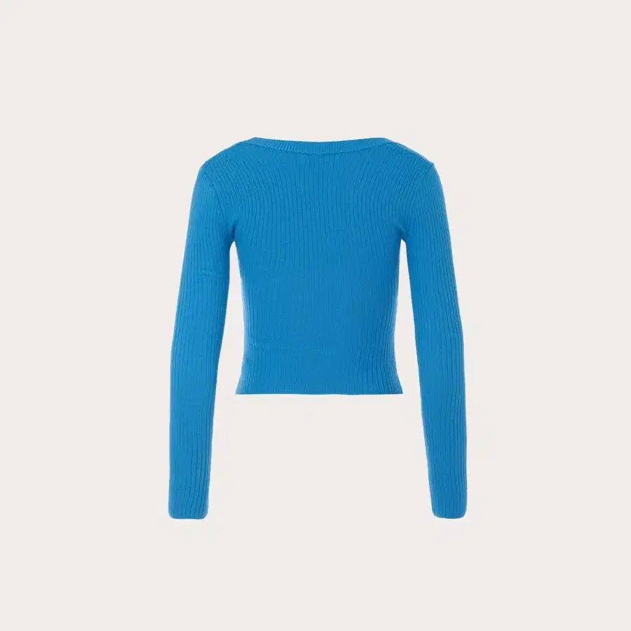 제니오 smoothy u-neck knit top aqua blue