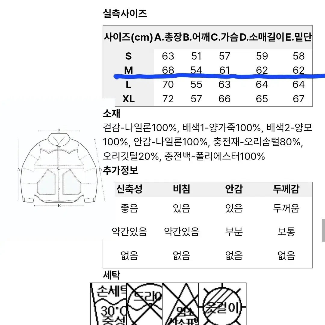 펜필드 락울 다운점퍼 다크네이비(새상품)