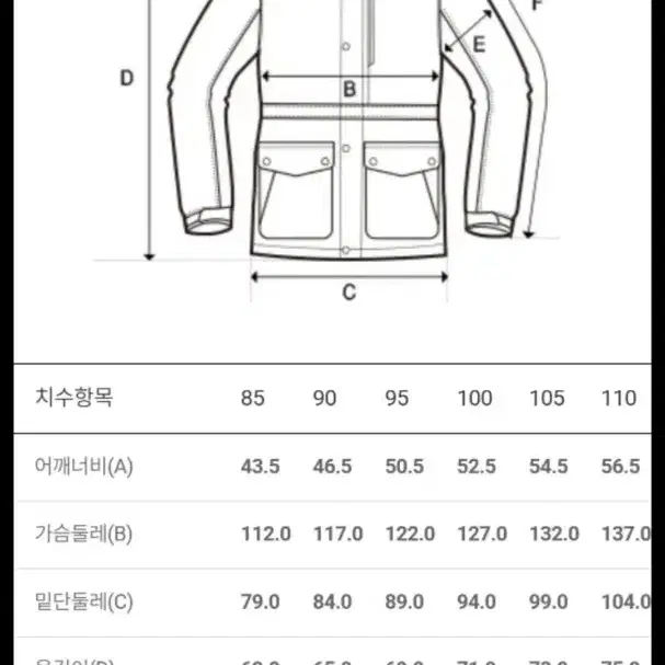 디스커버리 남자 패딩M 95