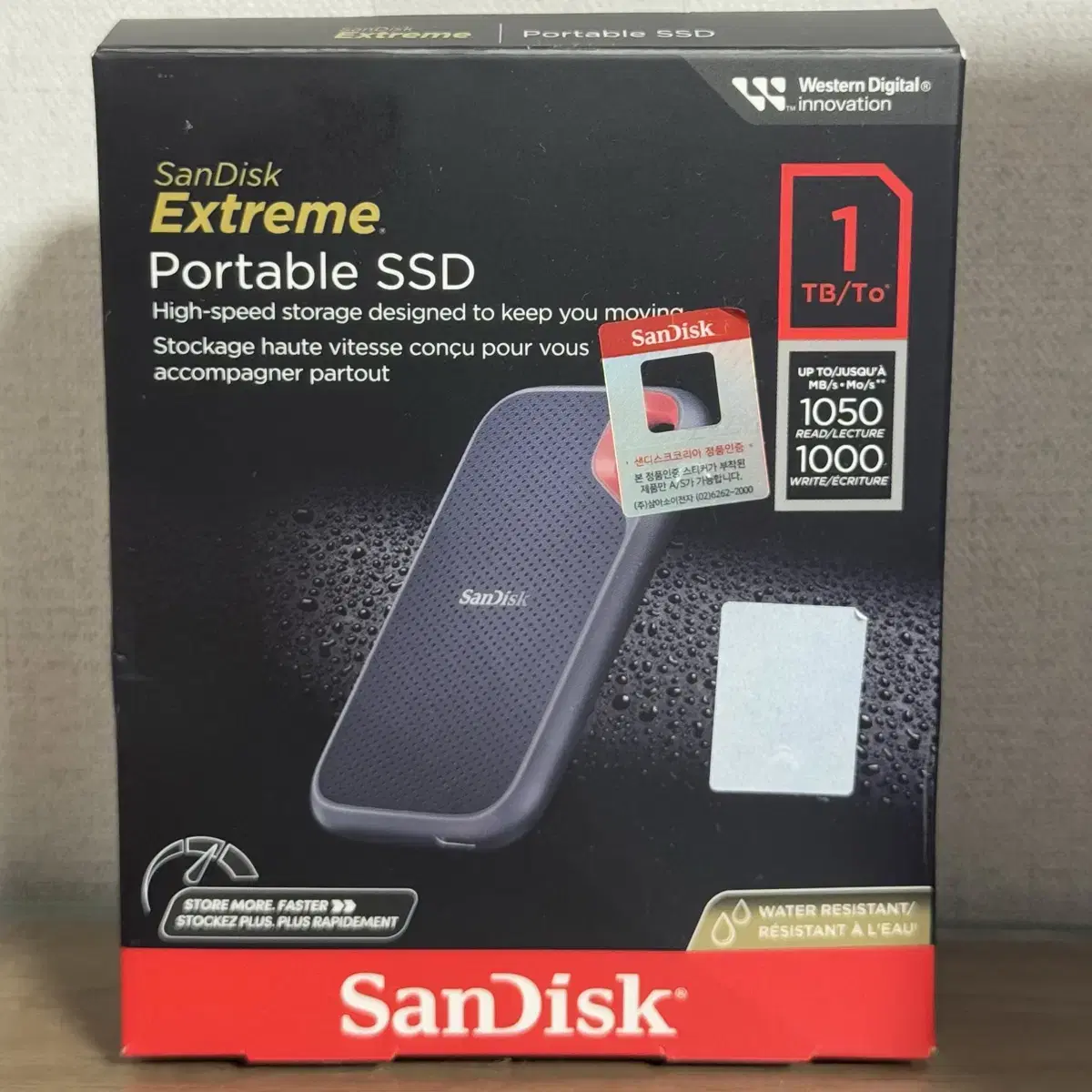 샌디스크 외장SSD 포터블 SSD 익스트림 E61 1TB 1테라