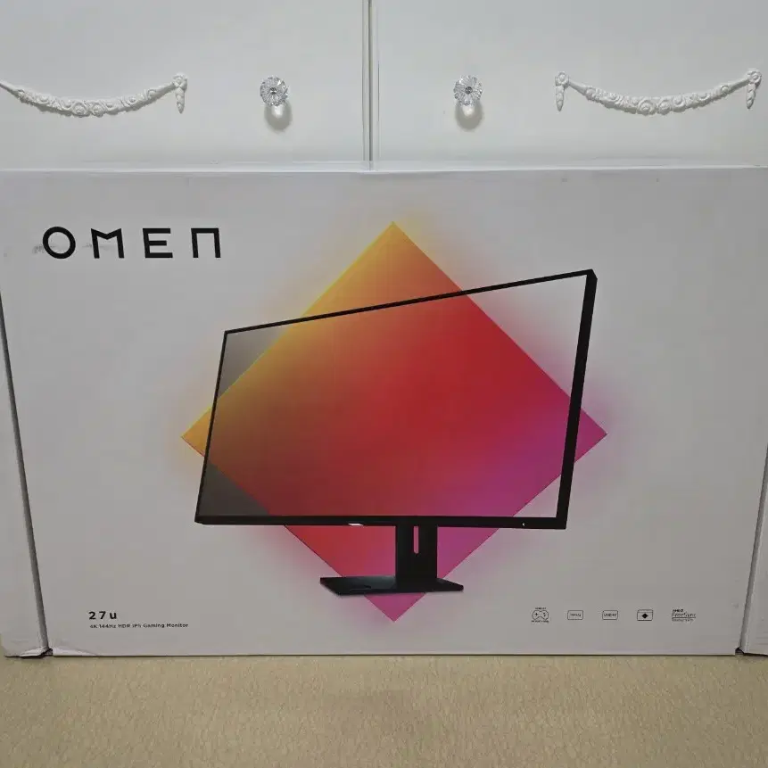 HP OMEN 오멘 27u 4K 144Hz 모니터 미개봉