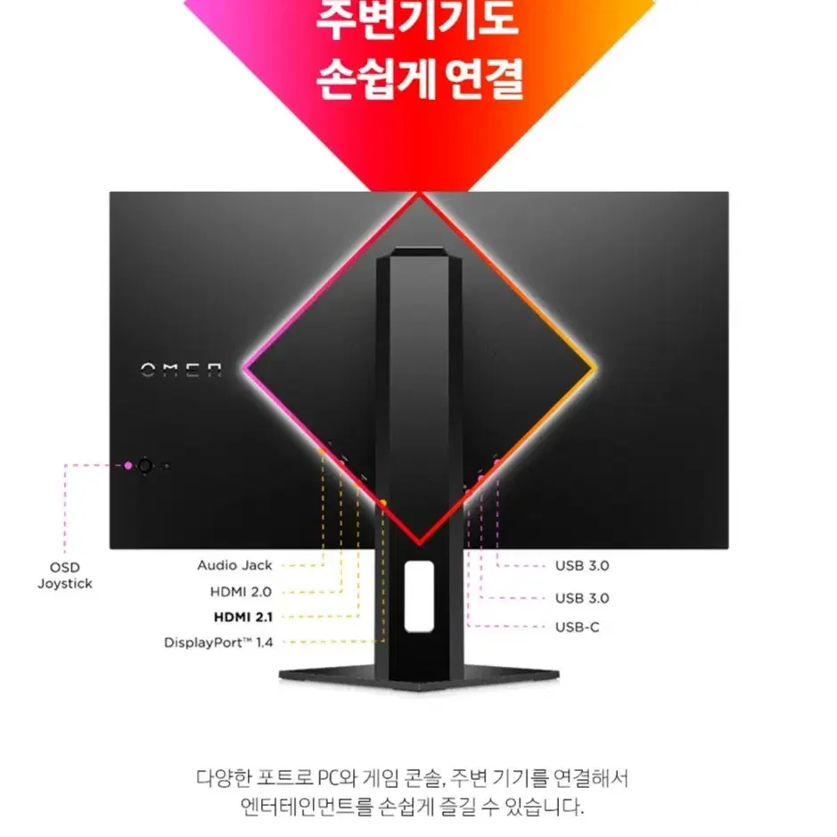 HP OMEN 오멘 27u 4K 144Hz 모니터 미개봉