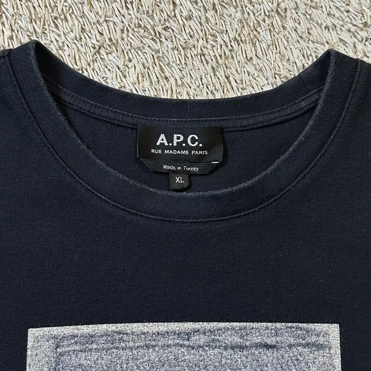 [XL] 아페쎄 A.P.C. 로고 맨투맨 네이비