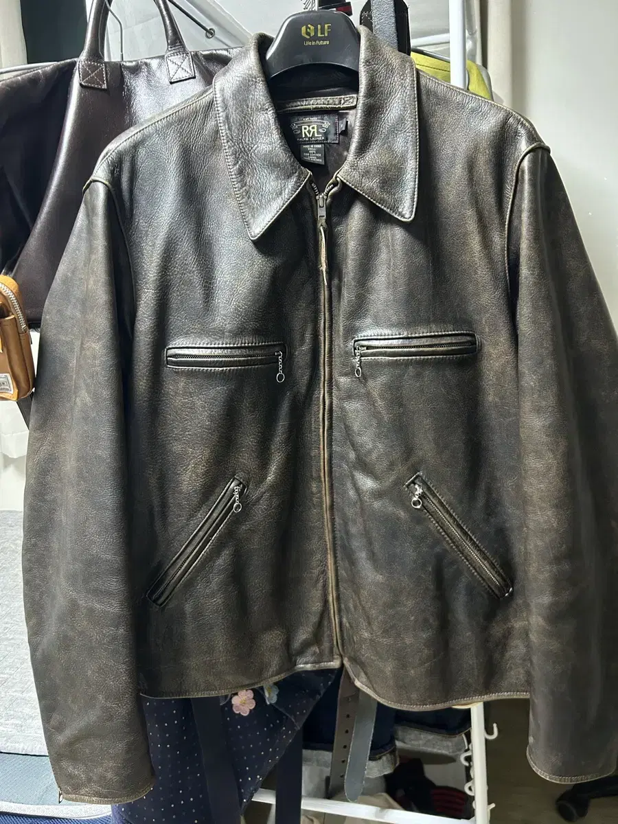 xl) 극희소템. rrl owens leather jacket 팝니다.