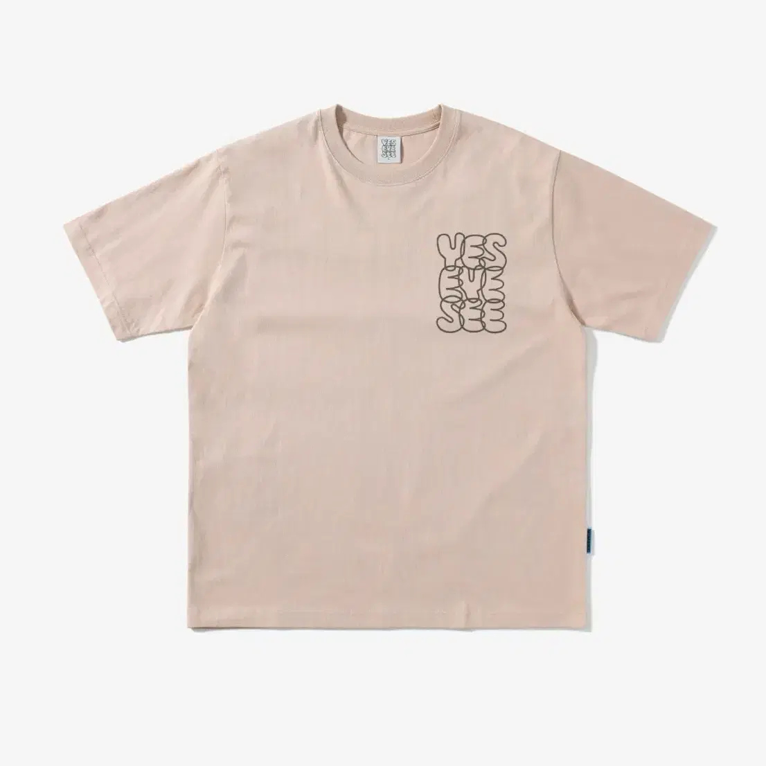 예스아이씨 c logo t shirt 로고 티셔츠 크림 s