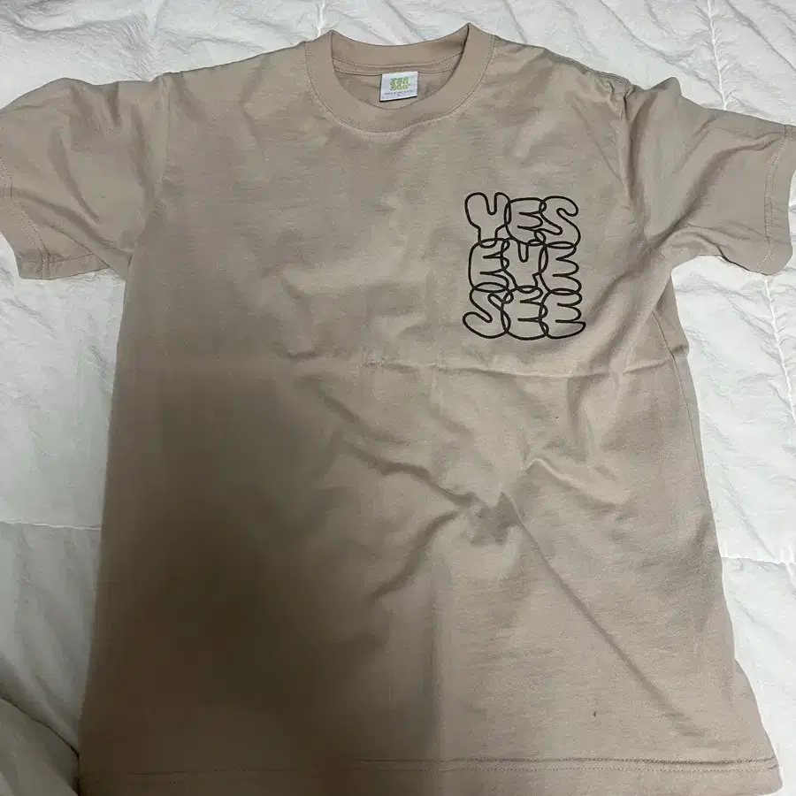 예스아이씨 c logo t shirt 로고 티셔츠 크림 s