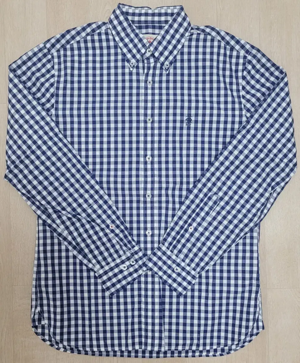 브룩스브라더스 레드플리스 깅엄 체크 셔츠(size: s)