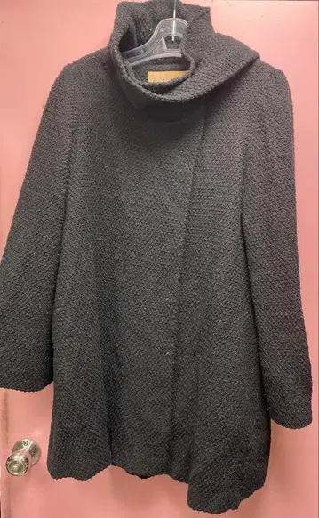 Hoochie Coochie 후치 쿠치 스톨 포함 레트로 블랙 코트