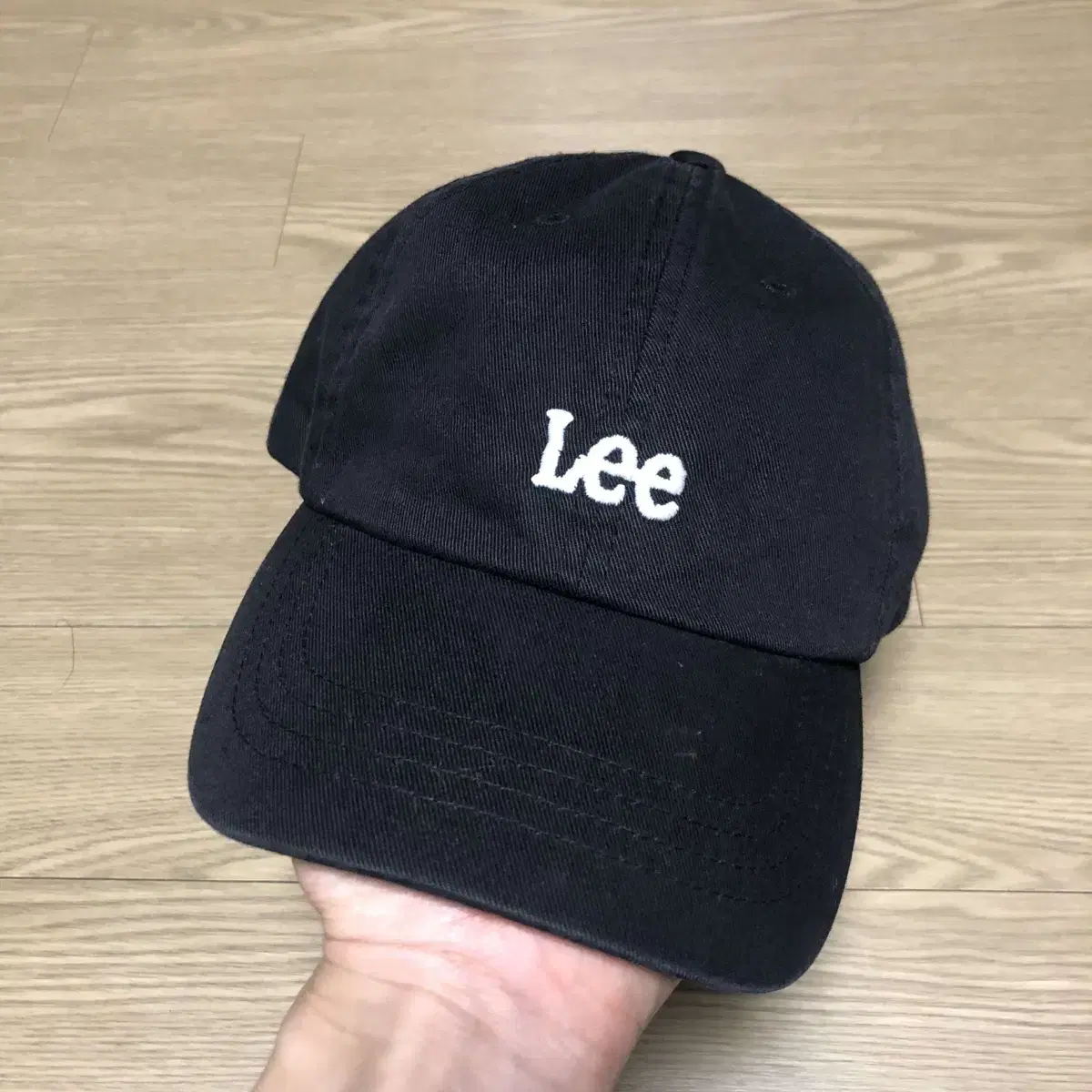 ONE SIZE) 리 Lee 스몰 트위치로고 코튼 커브 볼캡 블랙 리모자