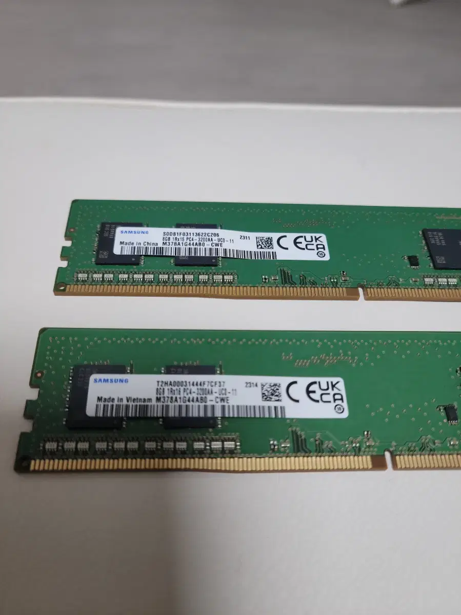 ddr4 8ga 3200 2개 팝니다~