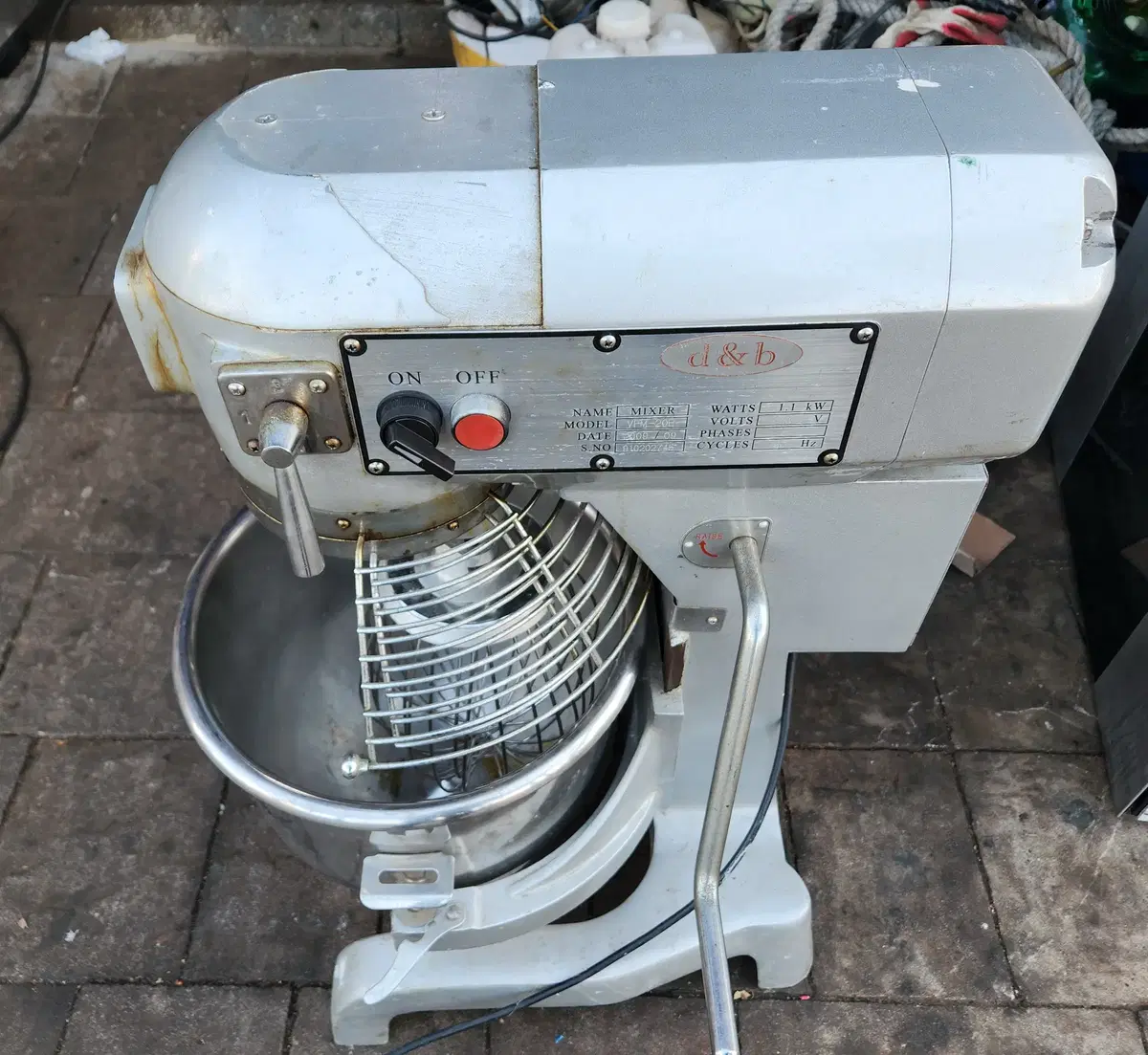 중고 반죽기, 제빵-MIXER VFM-20B  220V, 1.1KW