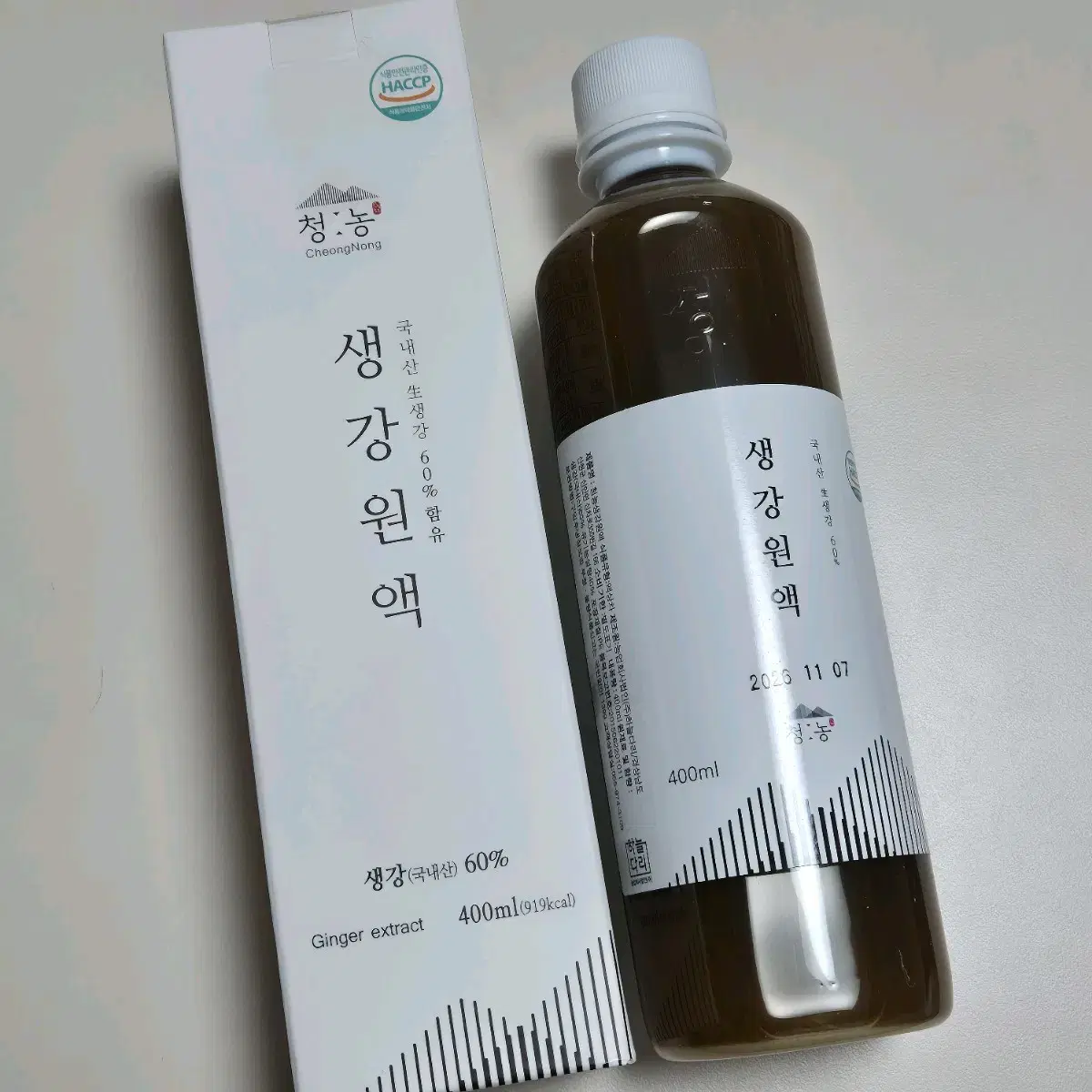 청농 생강원액 400ml 미개봉 새상품