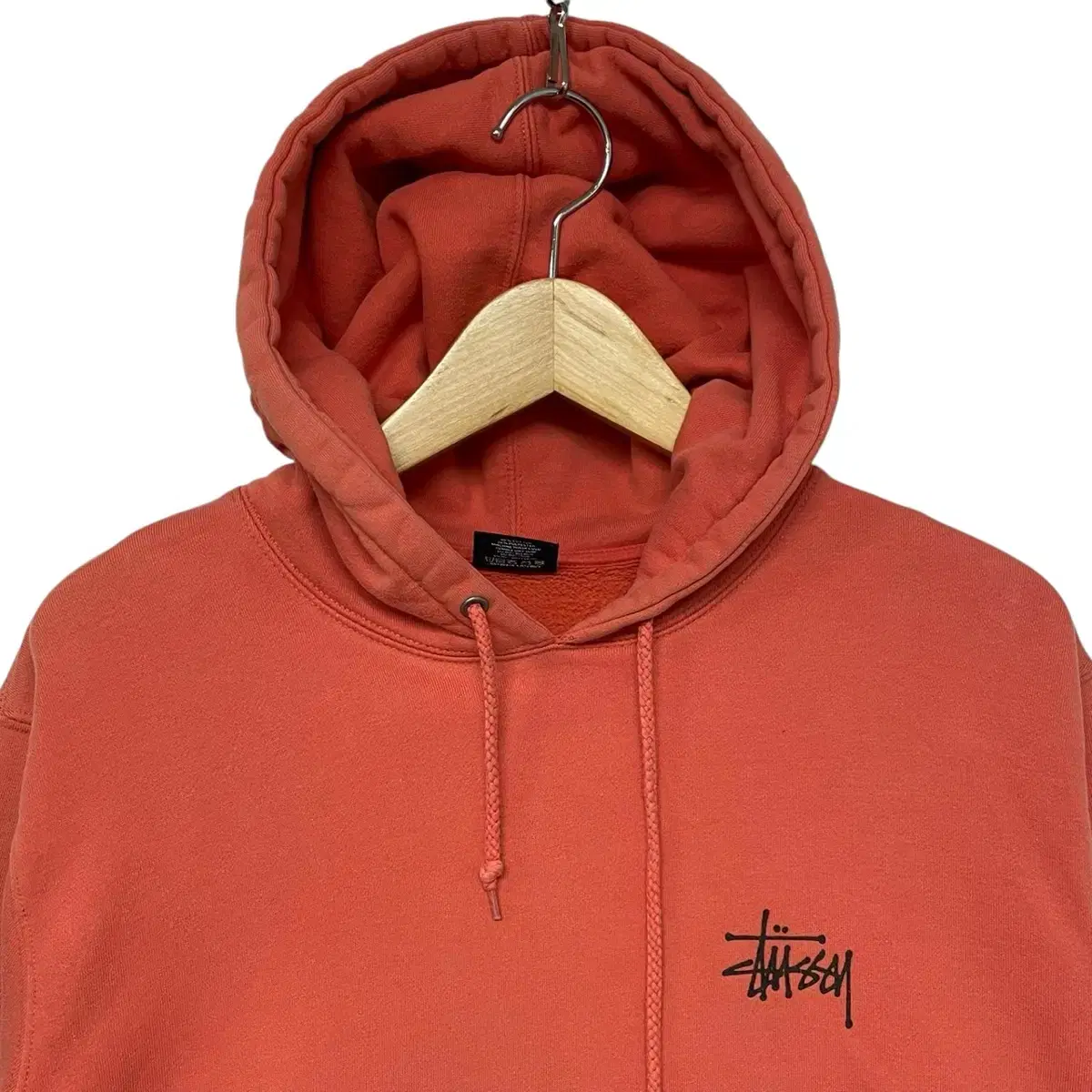 스투시 Stussy 베이직 로고 후드티 브릭