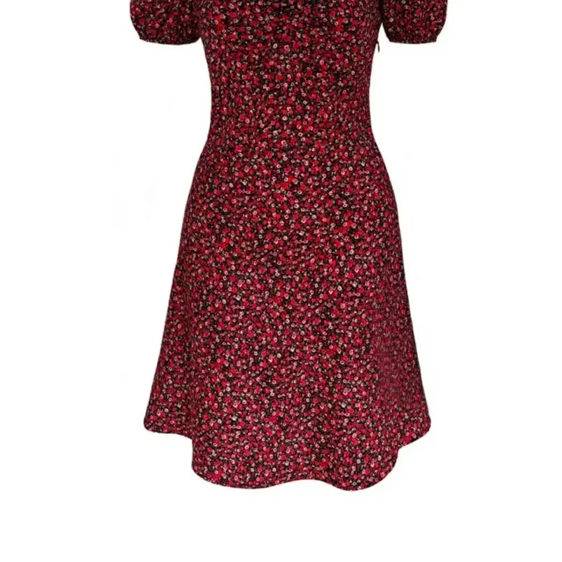 루루서울 red pansy dress M