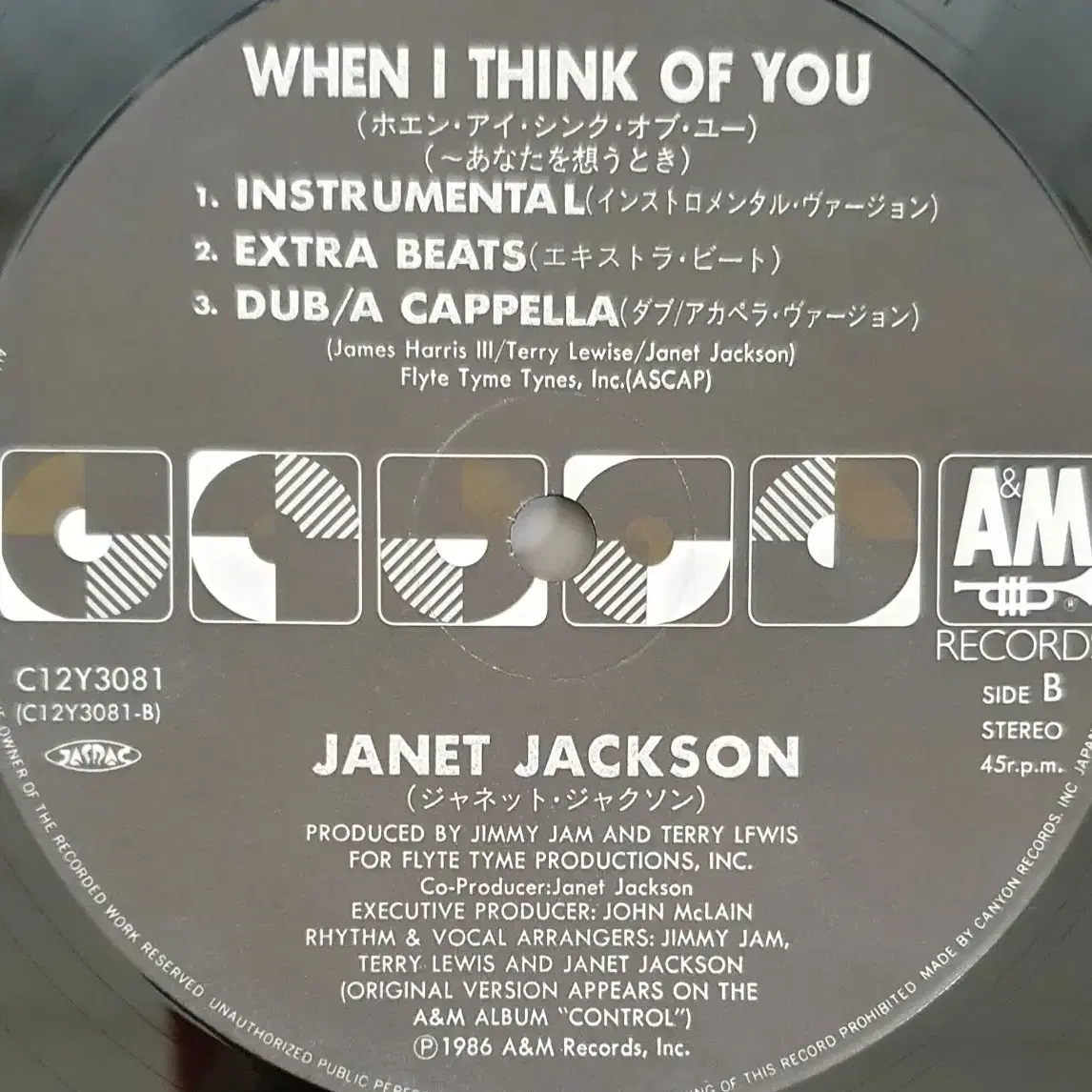 LP ㅡ Janet Jackson  / 수입음반