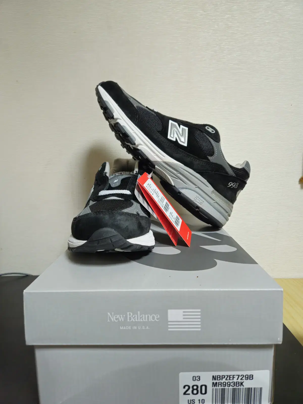 New Balance 993 black brand new in size 280 for sale.