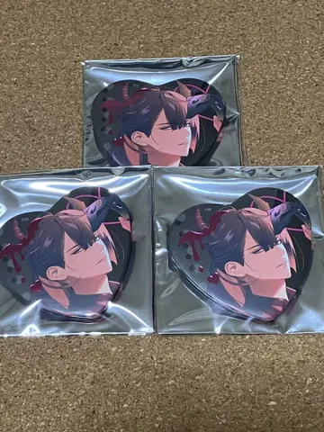 오라소와 리쿠쿠 하트 모양 캔뱃지 오토후유 오토마