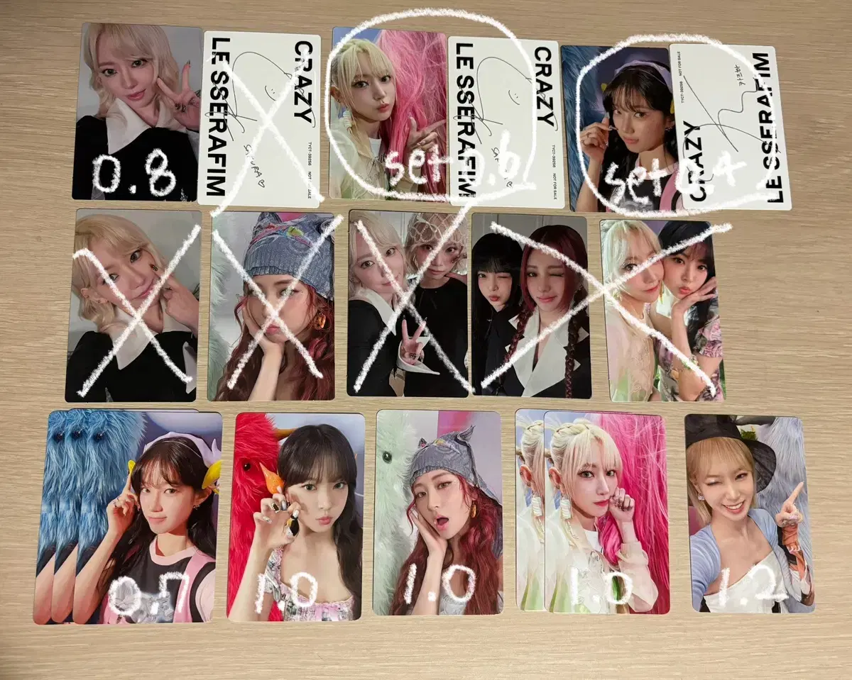 le sserafim crazy japan ld alpo unsealed album sticker wts