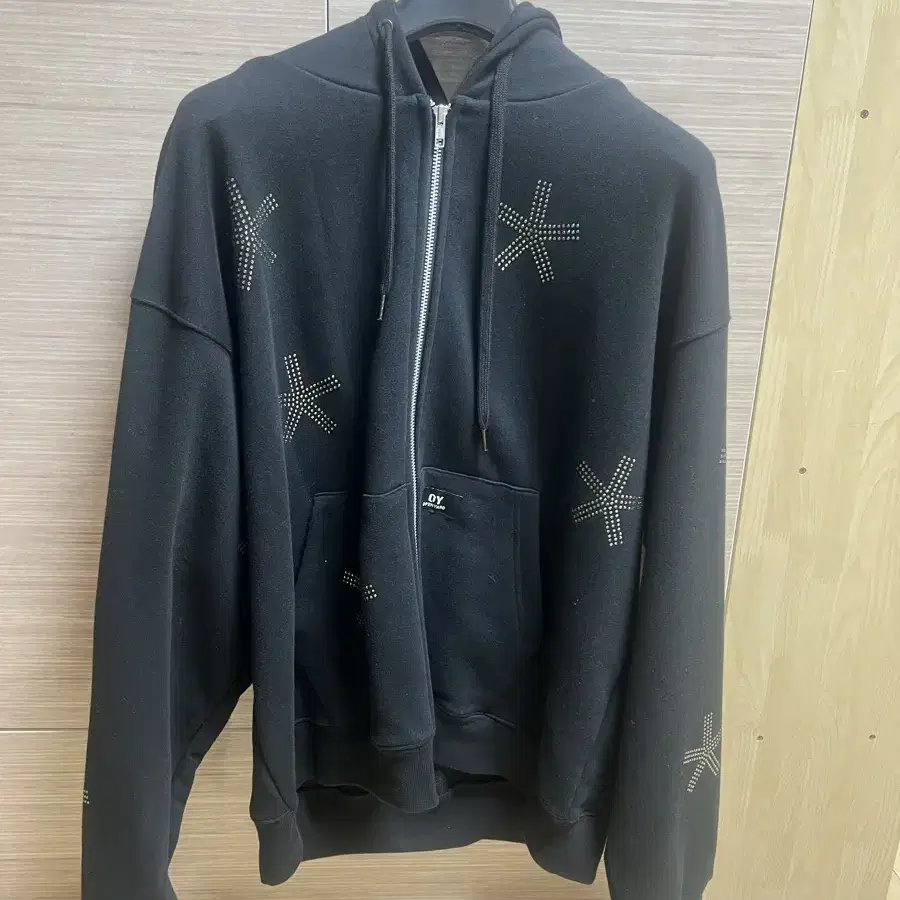 오와이(OY) S.R STONE HOODIE ZIP-UP-BLACK