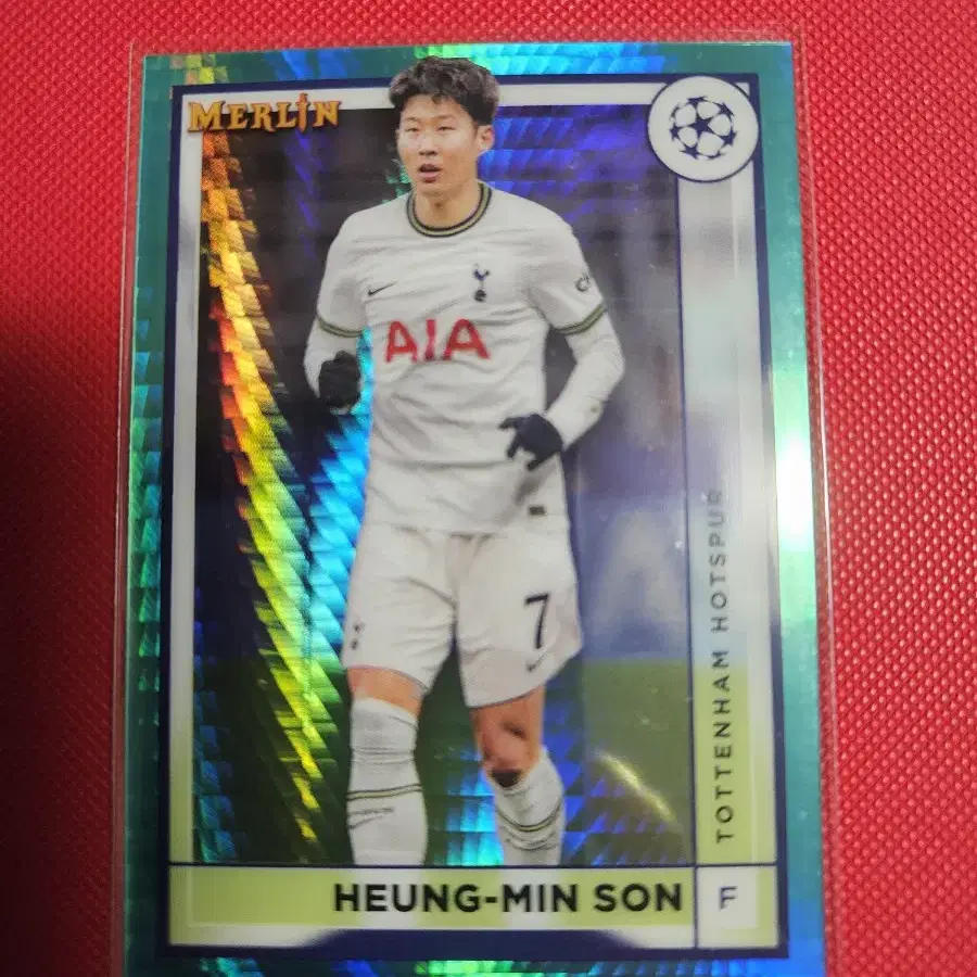 축구)손흥민 2022 Topps 아쿠아 프리즘 리플렉터 카드