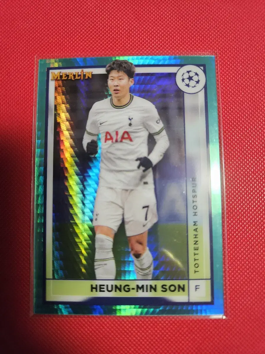 축구)손흥민 2022 Topps 아쿠아 프리즘 리플렉터 카드