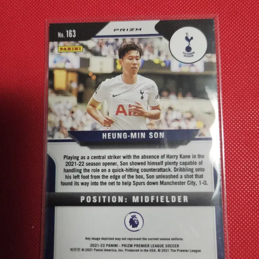 축구)손흥민 2021 Panini 그린 웨이브 프리즘 카드