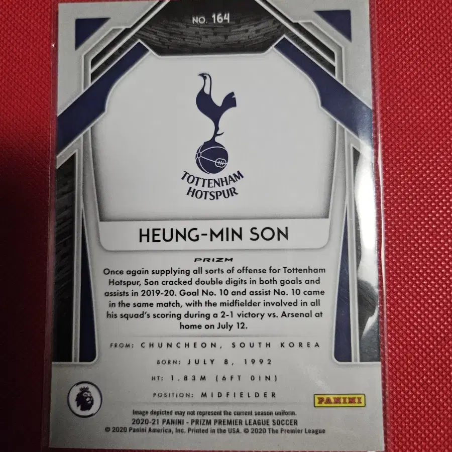 축구)손흥민 2020 Panini 멀티컬러 프리즘 카드