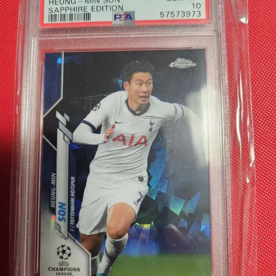 축구)손흥민 2019 Topps Sapphire PSA 10등급 카드