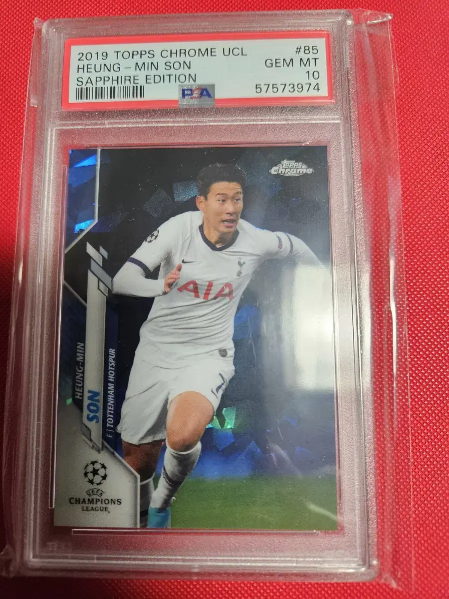 축구)손흥민 2019 Topps Sapphire PSA 10등급 카드