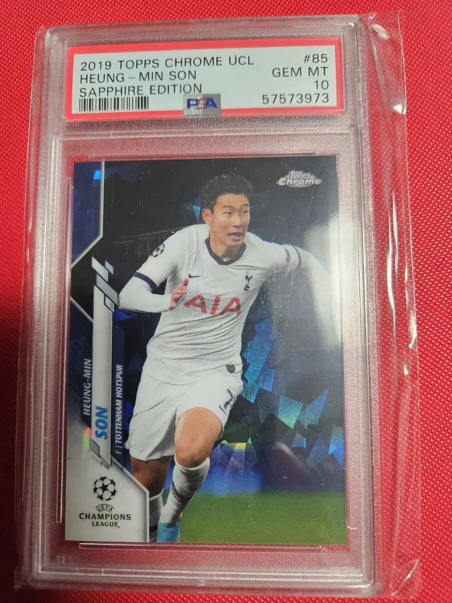 축구)손흥민 2019 Topps Sapphire PSA 10등급 카드