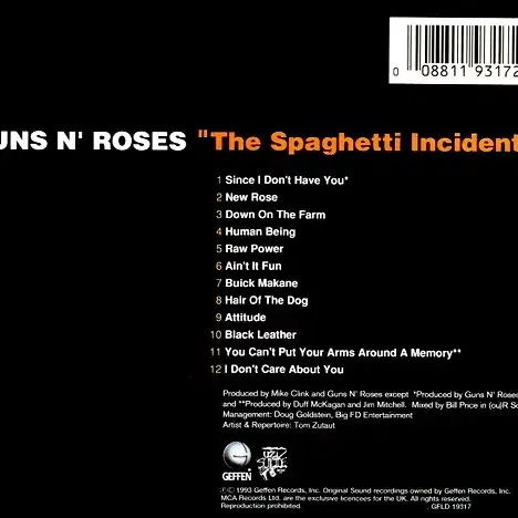 Guns N' Roses - Spaghetti (CD)영국반90s NM-