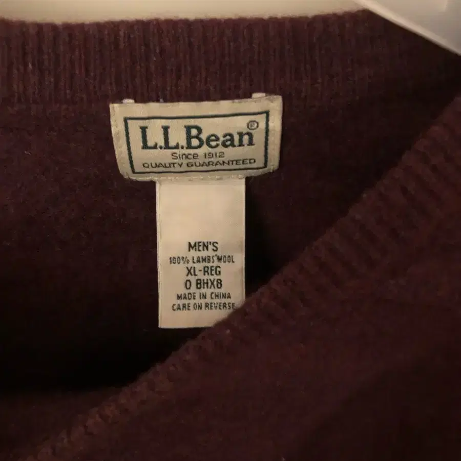 L.L Bean 와인색 니트