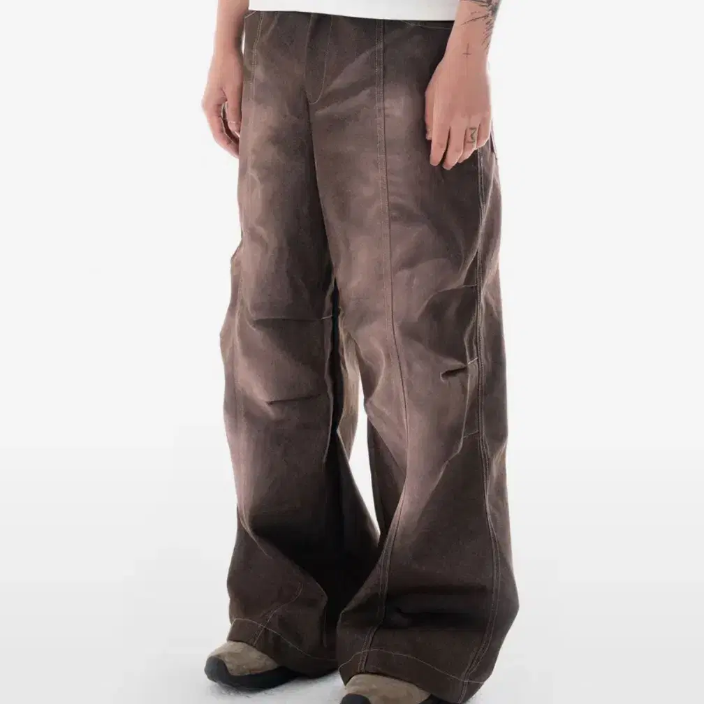 (2)아캄 팬츠 Sprayed Denim Pants (Brown)