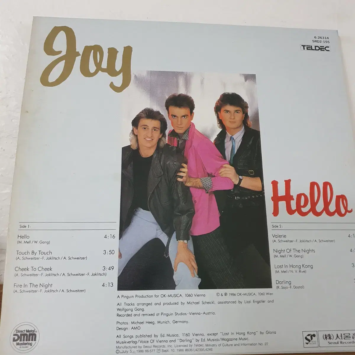 조이 JOY LP  1986  Touch By Touch   Hello