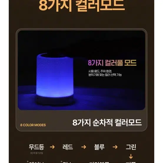 로이체 LED  bts-250무드등 블루투스 스피커