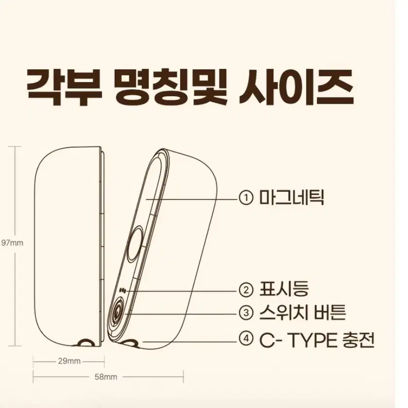 스마일홈 휴대용 분리형 양손 손난로 2024년 듀얼 초소형 손난로 3단