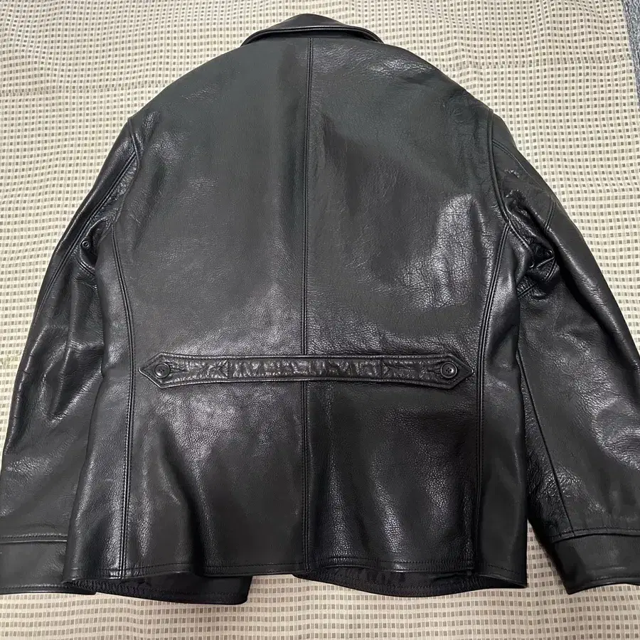 Boncoura Sasha Leather Car Coat (Black)