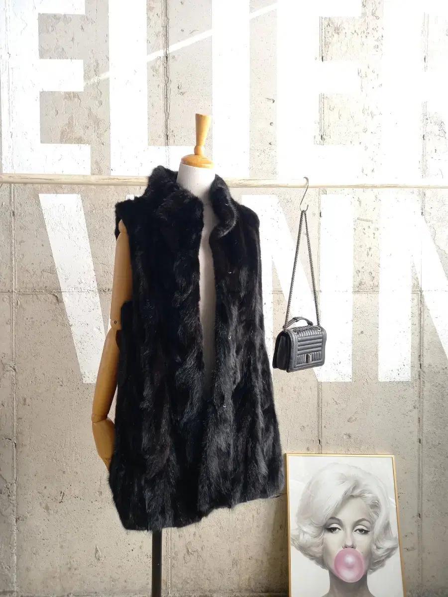 Natural Fur Mink Long Vest