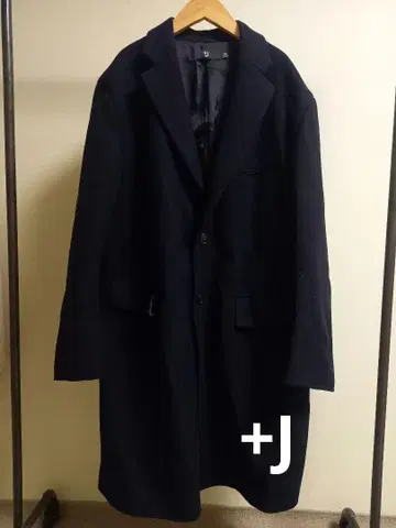 유니클로/질샌더/울 블렌드 체스터 코트/ 2XL /+J