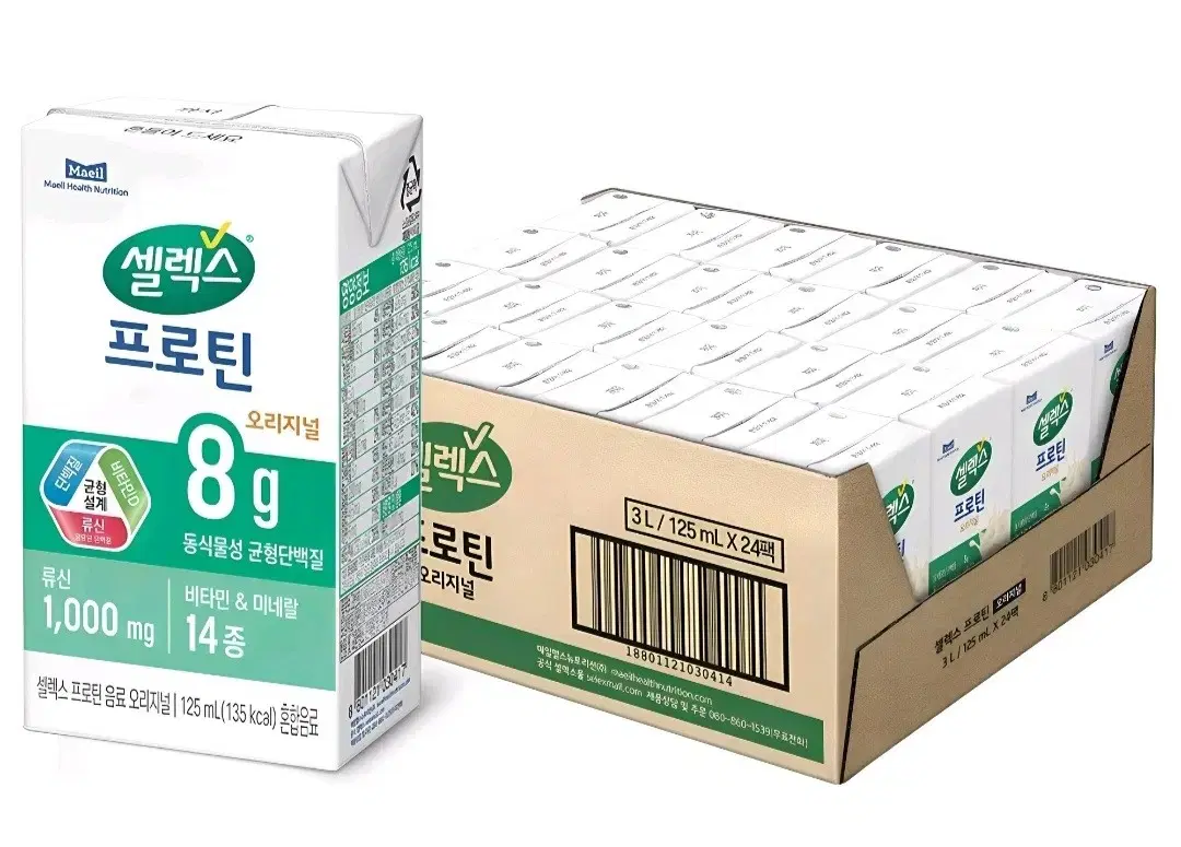 셀렉스 프로틴 오리지널, 125ml, 24개