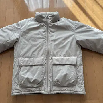 지유 지유 충전솜 후드 부착 스탠드 카라 블루종 후드 부착 패딩 자켓