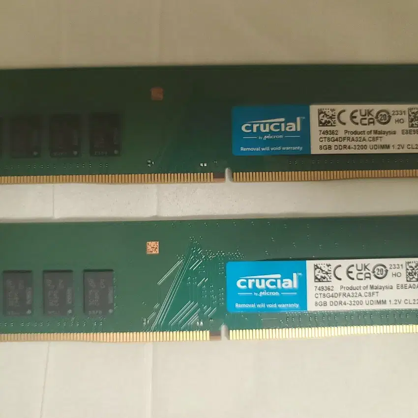 마이크론 크루셜 DDR4 3200 램 8g 2개 (16g) 팝니다